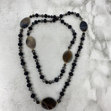 WOMEN'S NECKLACE black grey cream