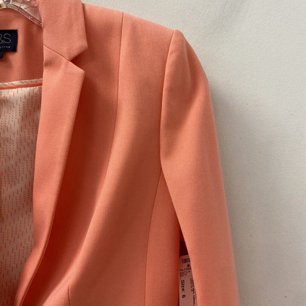 M&S WOMEN'S BLAZER/JACKET salmon pink 6