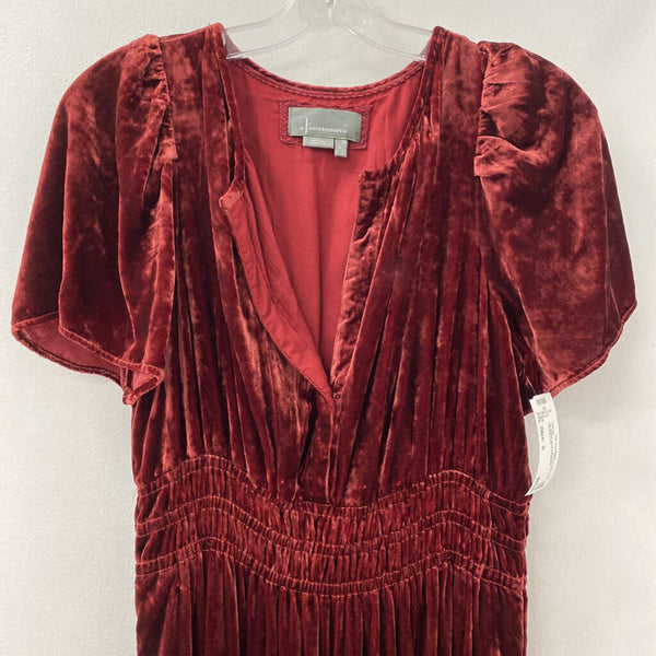 ANTHROPOLOGIE WOMEN'S DRESS burgundy S
