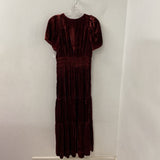ANTHROPOLOGIE WOMEN'S DRESS burgundy S