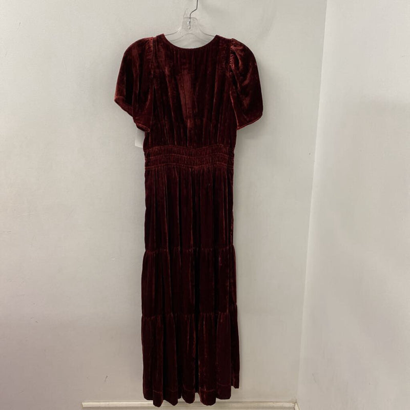 ANTHROPOLOGIE WOMEN'S DRESS burgundy S