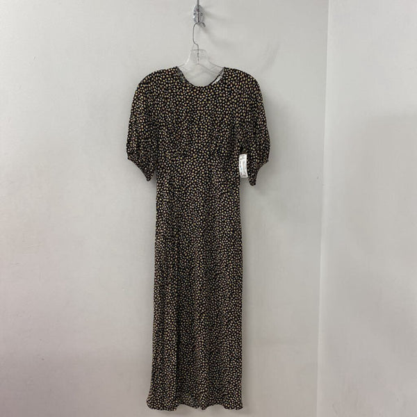 ZARA WOMEN'S DRESS black yellow white mix XS