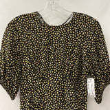 ZARA WOMEN'S DRESS black yellow white mix XS