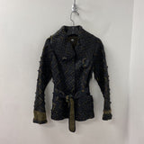 WOMEN'S COAT black olive green mix 38/S
