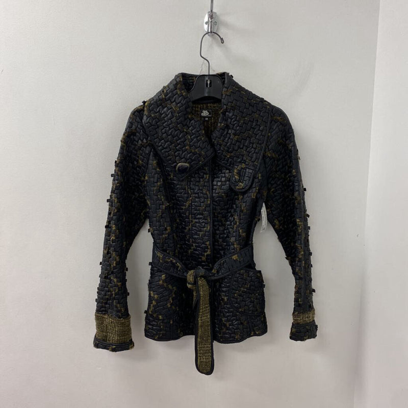 WOMEN'S COAT black olive green mix 38/S