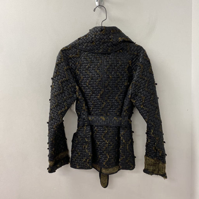 WOMEN'S COAT black olive green mix 38/S