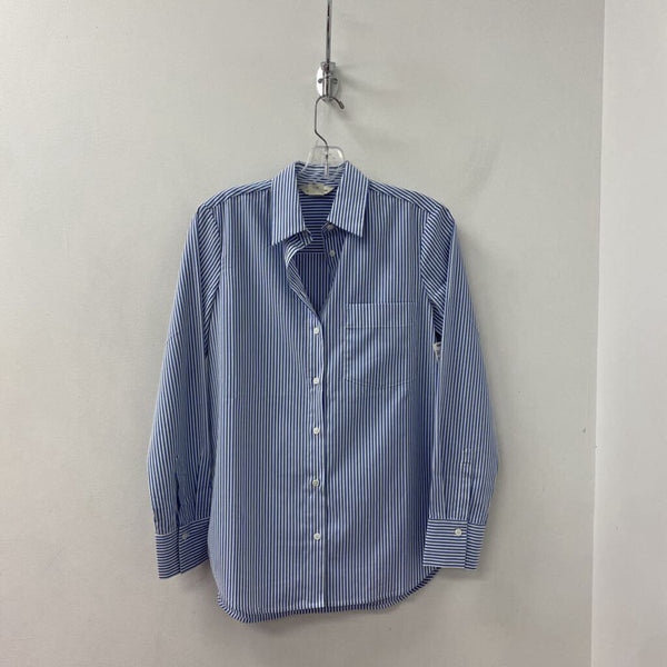 Club Monaco WOMEN'S BLOUSE/SHIRT blue white mix S