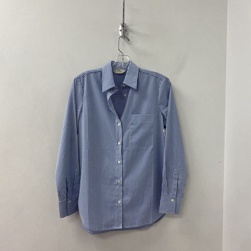 Club Monaco WOMEN'S BLOUSE/SHIRT blue white mix S