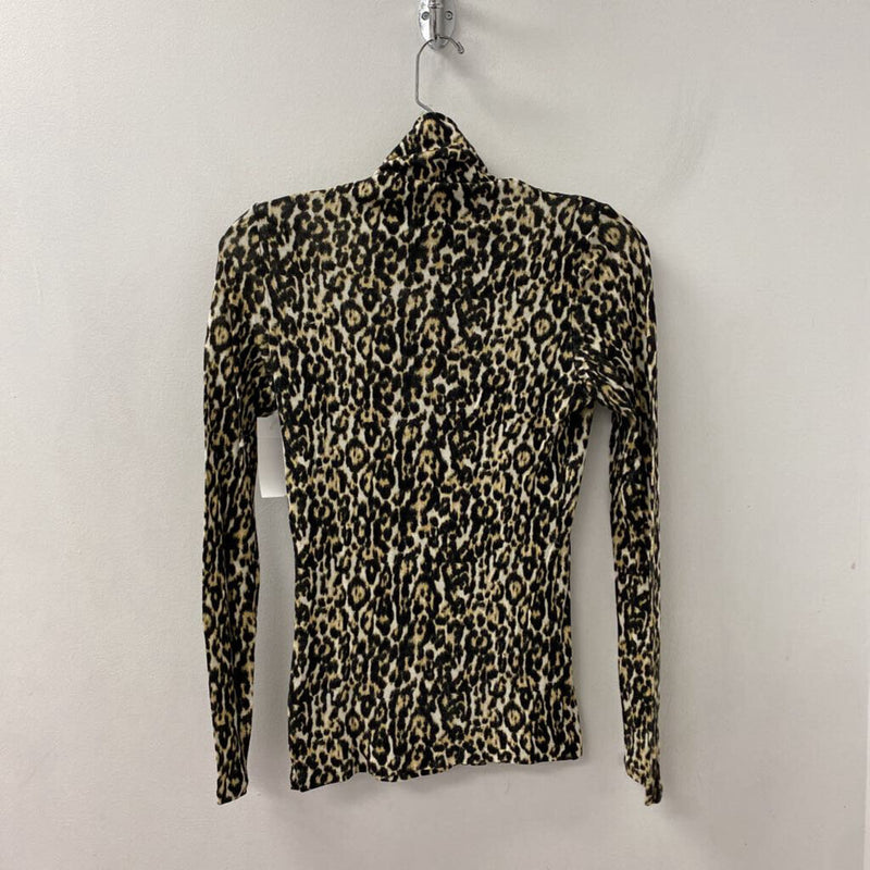 Club Monaco WOMEN'S TOP black tan cream mix S
