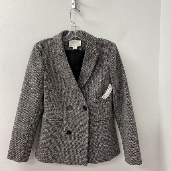 ANTHROPOLOGIE WOMEN'S BLAZER/JACKET black white mix XS