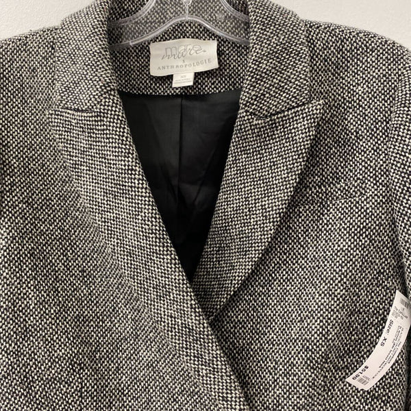 ANTHROPOLOGIE WOMEN'S BLAZER/JACKET black white mix XS