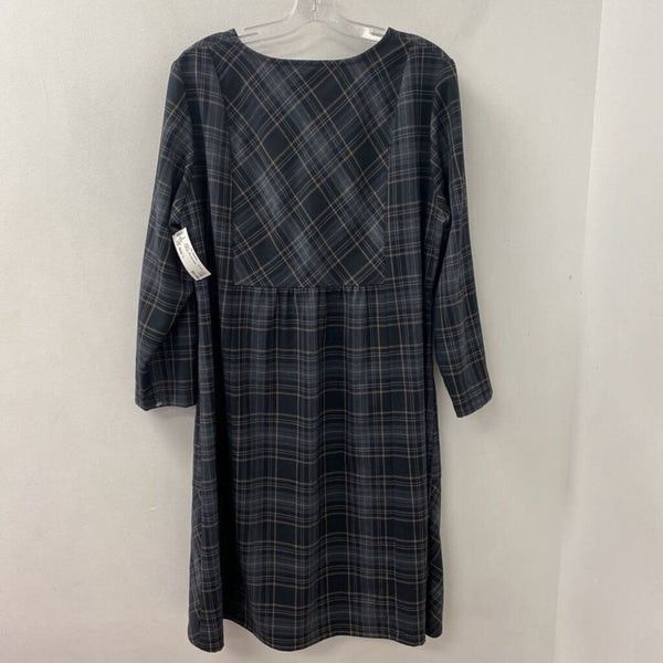 MOTION WOMEN'S DRESS grey plaid L
