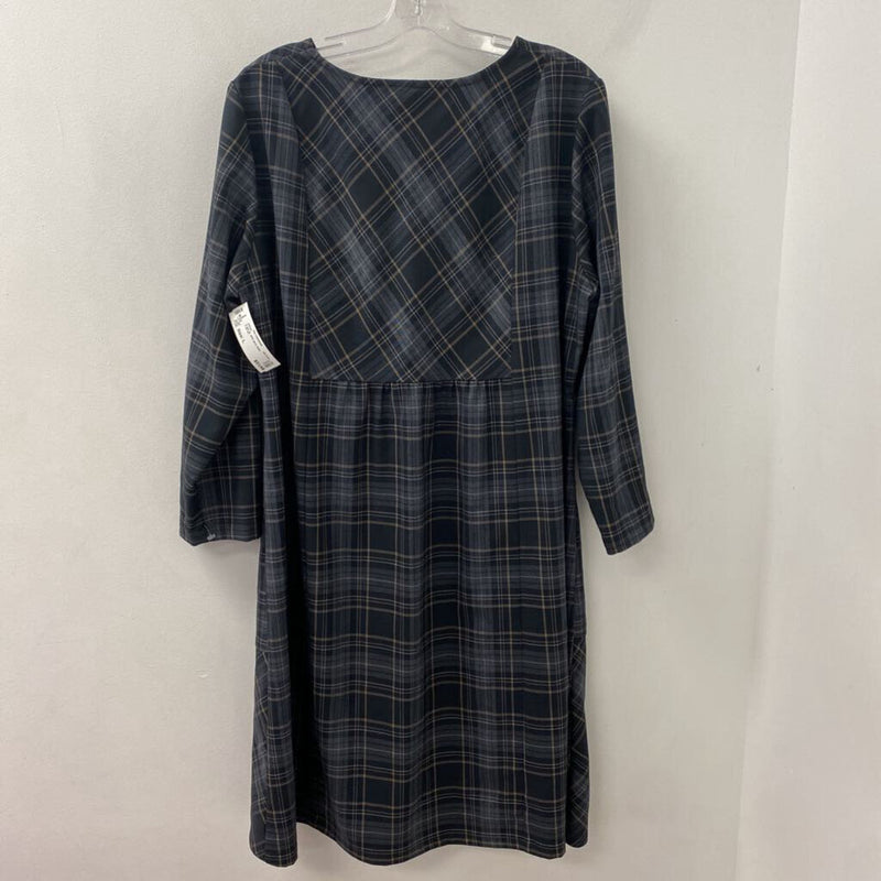 MOTION WOMEN'S DRESS grey plaid L