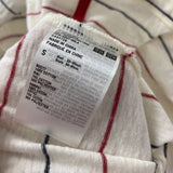UNIQLO WOMEN'S T-SHIRT cream black red stripe S