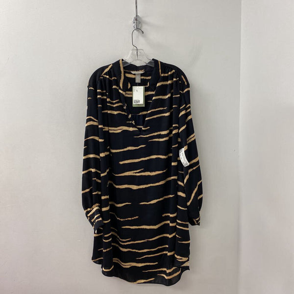 H&M WOMEN'S DRESS black tan mix XXL