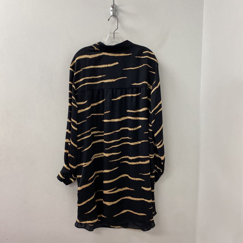 H&M WOMEN'S DRESS black tan mix XXL
