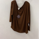ava & viv WOMEN'S TOP brown 3X