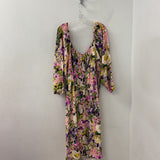 H&M WOMEN'S DRESS pink green multi mix 3X