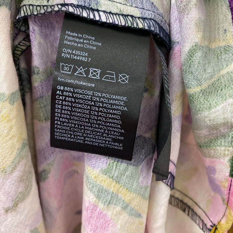 H&M WOMEN'S DRESS pink green multi mix 3X