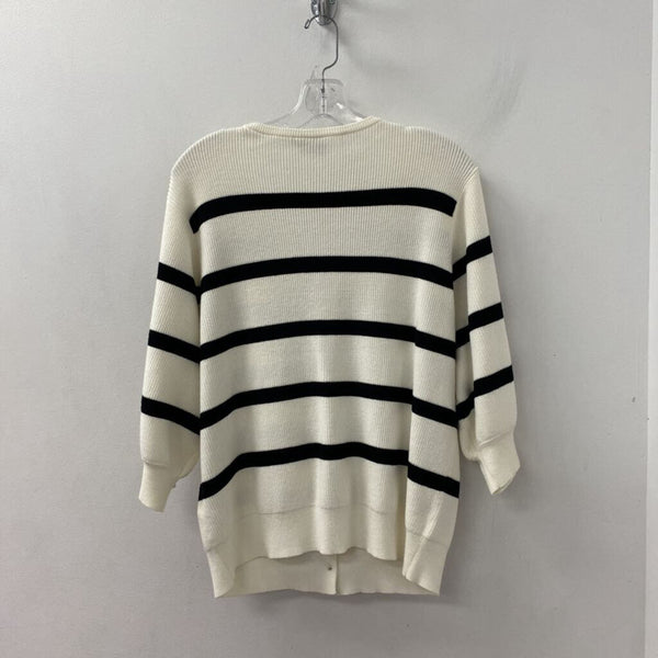 kaffe WOMEN'S CARDIGAN white black mix L