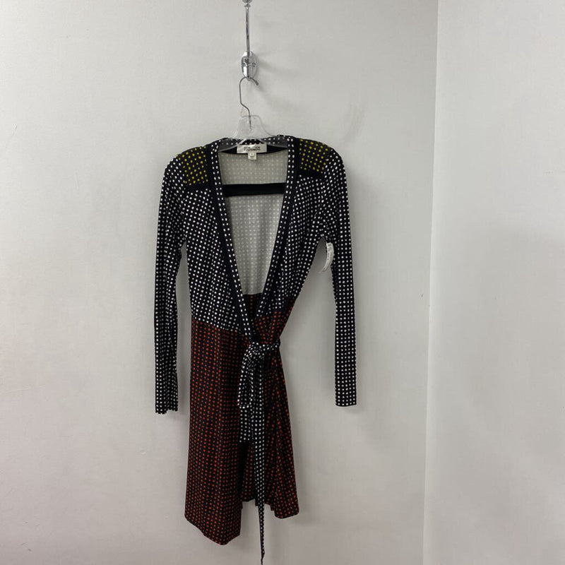 DIANE von FURSTENBERG WOMEN'S DRESS black red white mix 6