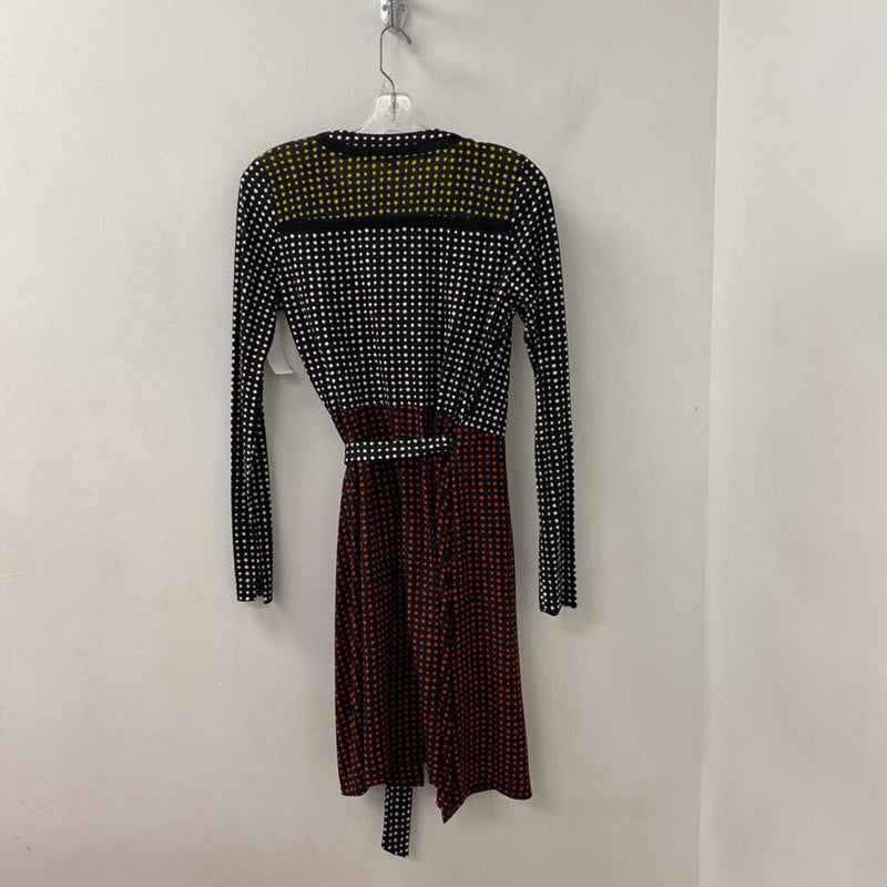 DIANE von FURSTENBERG WOMEN'S DRESS black red white mix 6