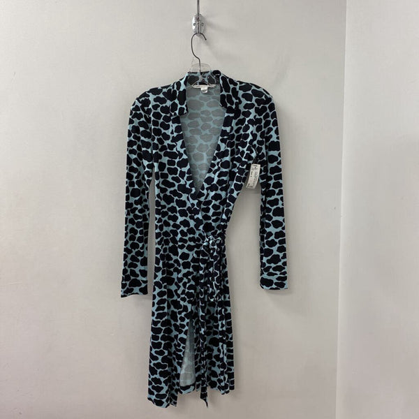 DIANE von FURSTENBERG WOMEN'S DRESS black blue mix 6