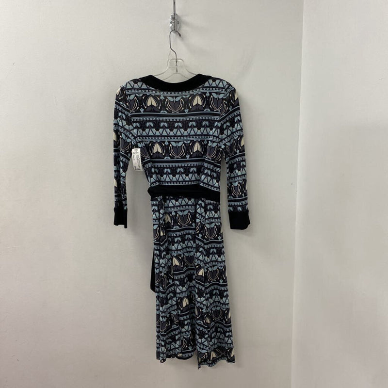 DIANE von FURSTENBERG WOMEN'S DRESS blue grey black 6