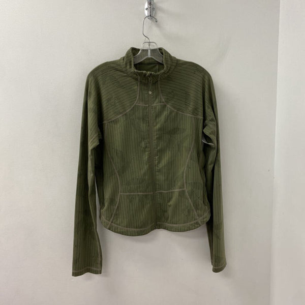 LULULEMON WOMEN'S ACTIVE TOP olive green black mix L