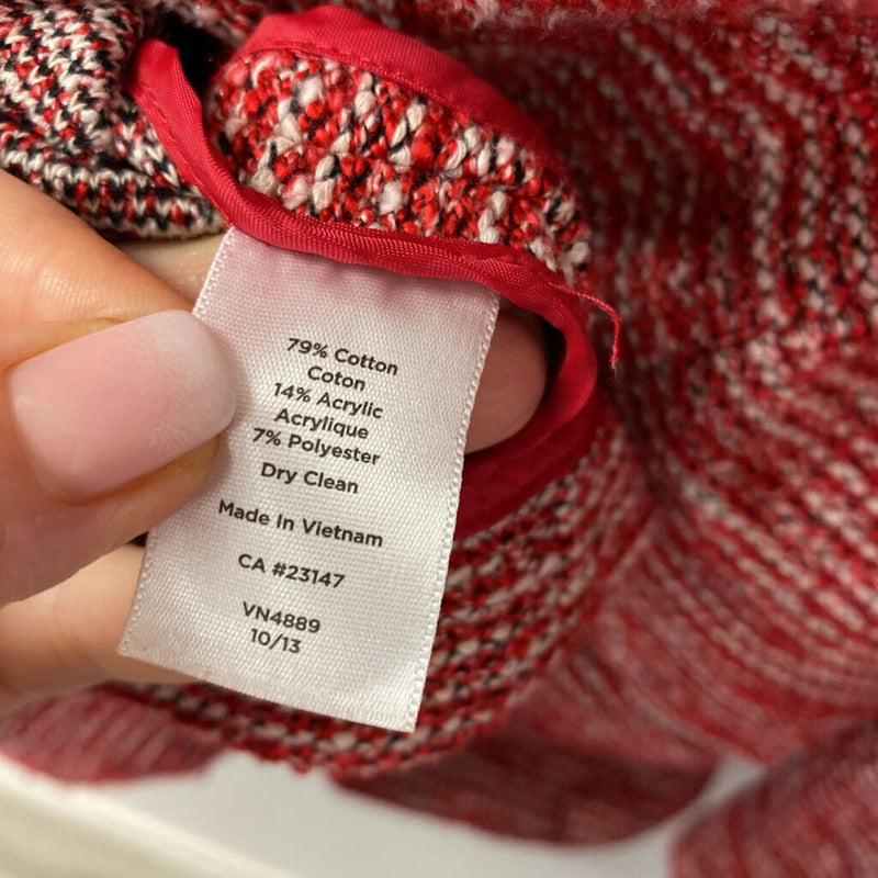 TALBOTS WOMEN'S BLAZER/JACKET red white mix 12