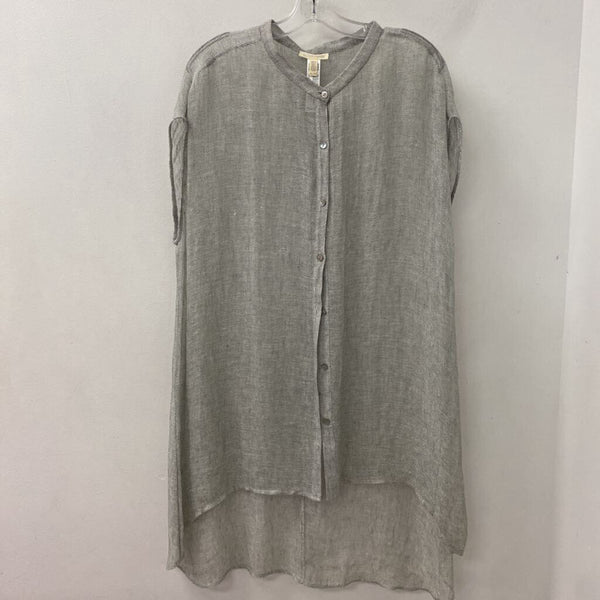 EILEEN FISHER WOMEN'S TOP light grey XL