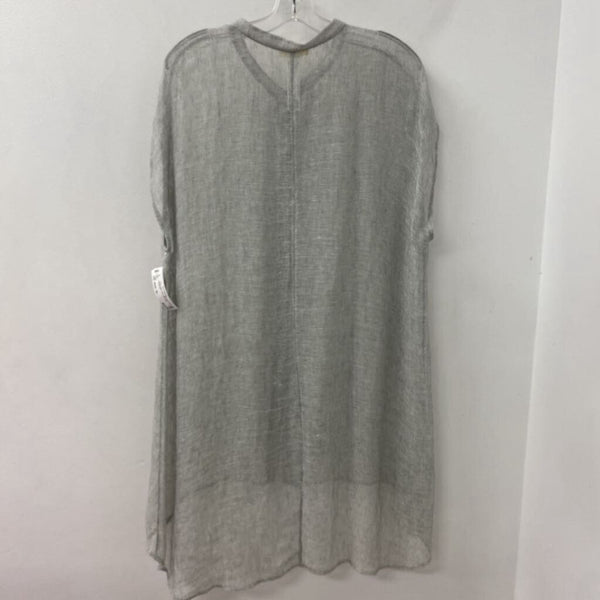 EILEEN FISHER WOMEN'S TOP light grey XL