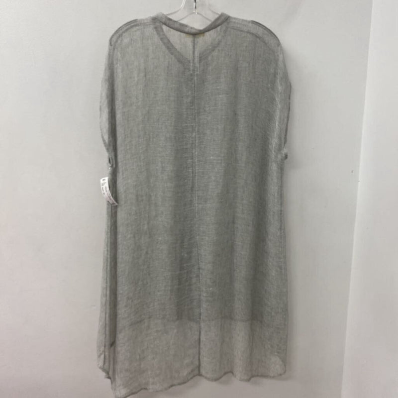 EILEEN FISHER WOMEN'S TOP light grey XL
