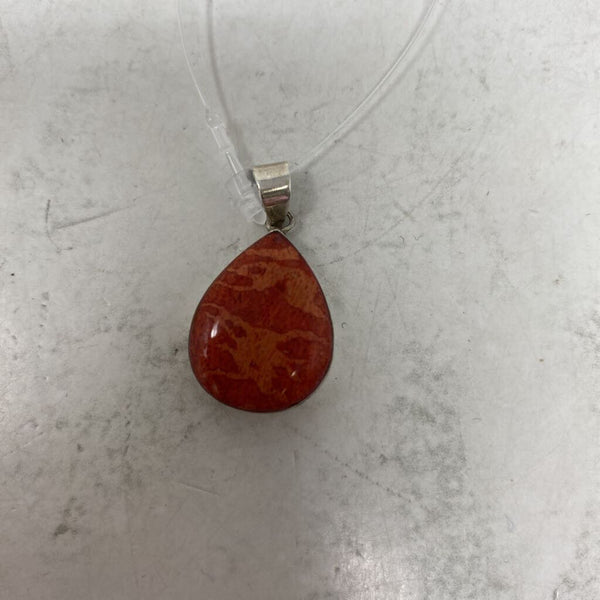 925 WOMEN'S PENDANT red orange