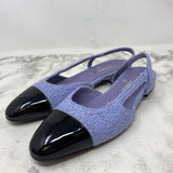 CHANEL WOMEN'S FLATS purple black mix 39.5
