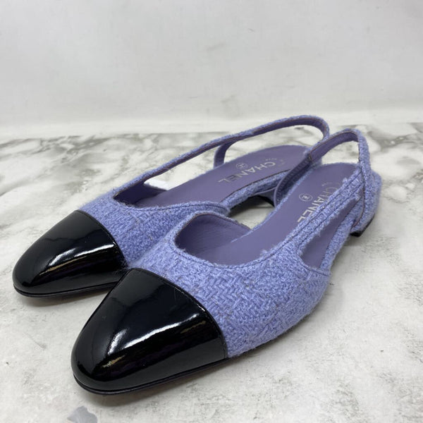 CHANEL WOMEN'S FLATS purple black mix 39.5