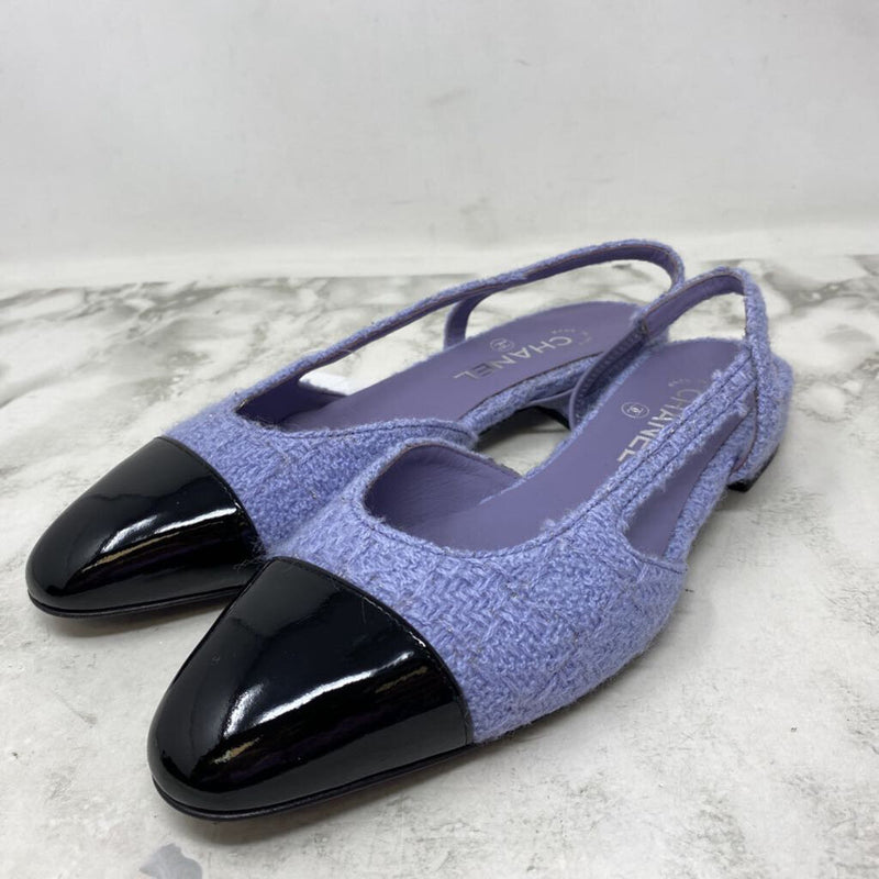 CHANEL WOMEN'S FLATS purple black mix 39.5