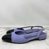 CHANEL WOMEN'S FLATS purple black mix 39.5