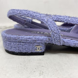 CHANEL WOMEN'S FLATS purple black mix 39.5
