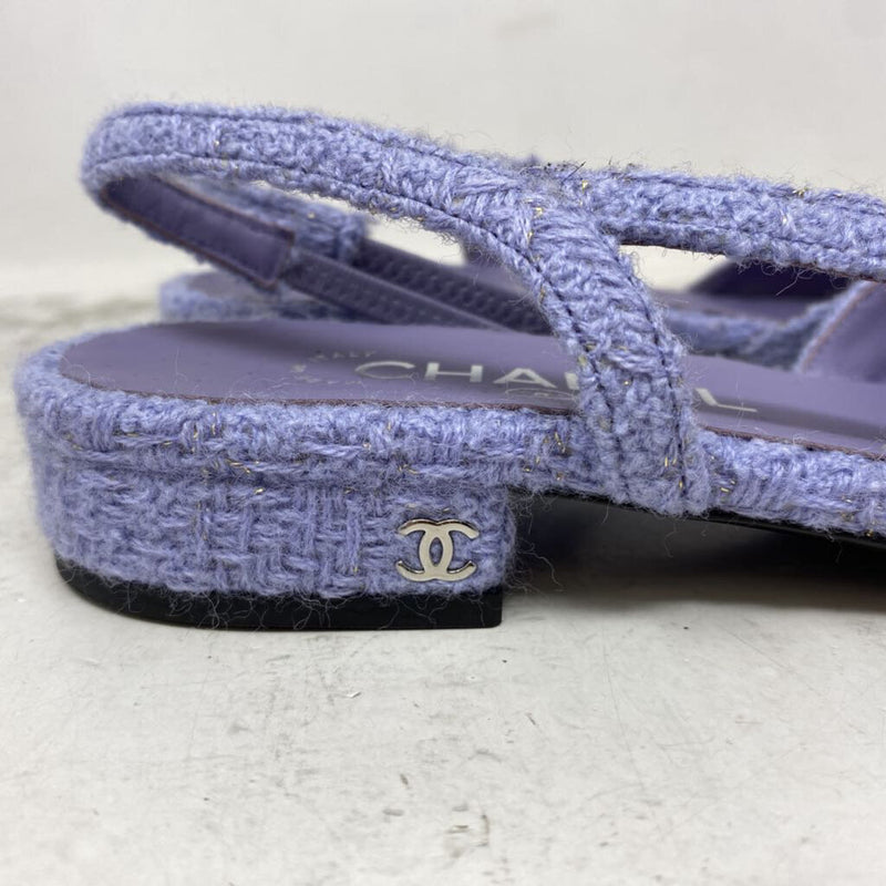 CHANEL WOMEN'S FLATS purple black mix 39.5