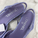 CHANEL WOMEN'S FLATS purple black mix 39.5