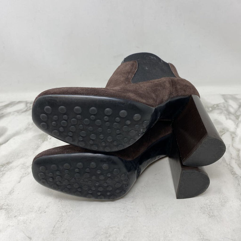 TOD'S WOMEN'S BOOTS brown black mix 37