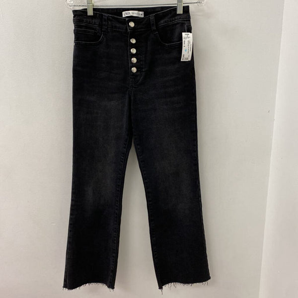 ZARA WOMEN'S JEANS black 4