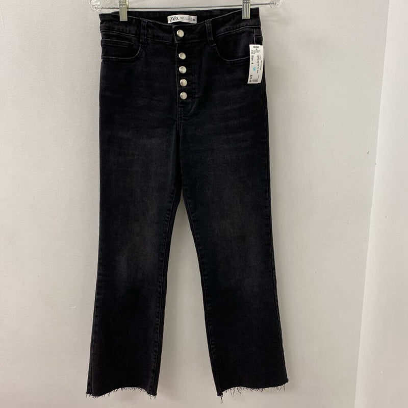 ZARA WOMEN'S JEANS black 4