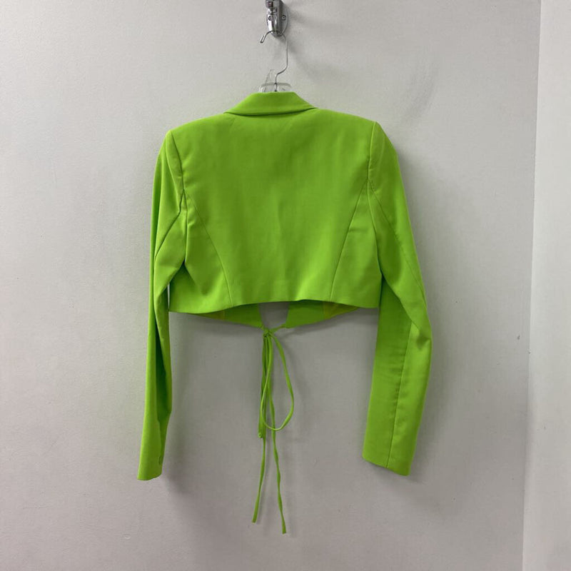 ZARA WOMEN'S BLAZER/JACKET lime green XS