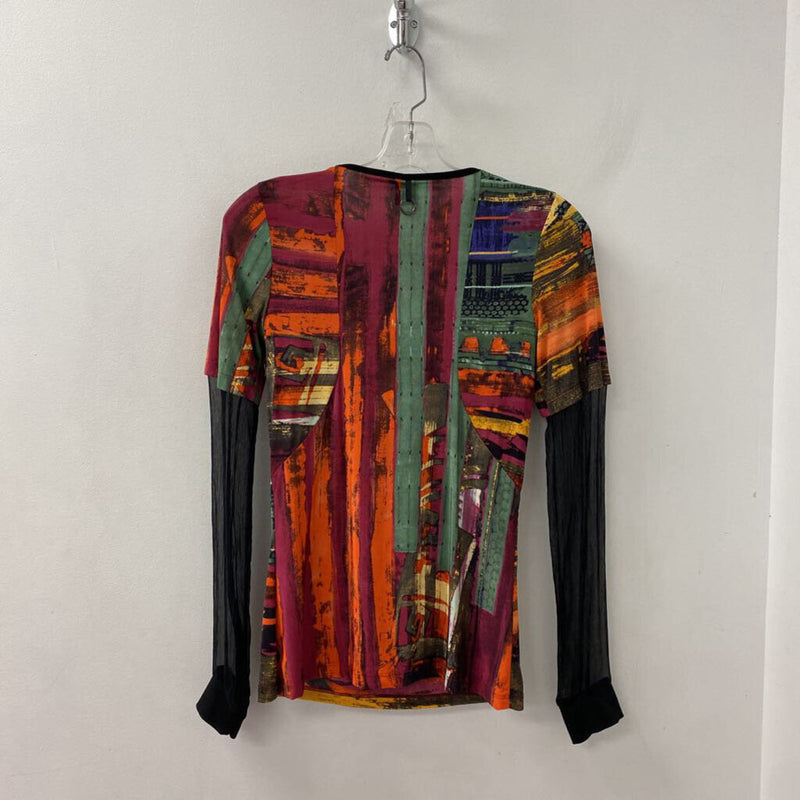 SAVE THE QUEEN WOMEN'S TOP black multi mix S