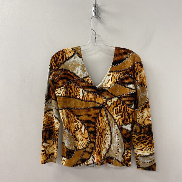 saopaolo WOMEN'S SWEATER cream orange black mix S