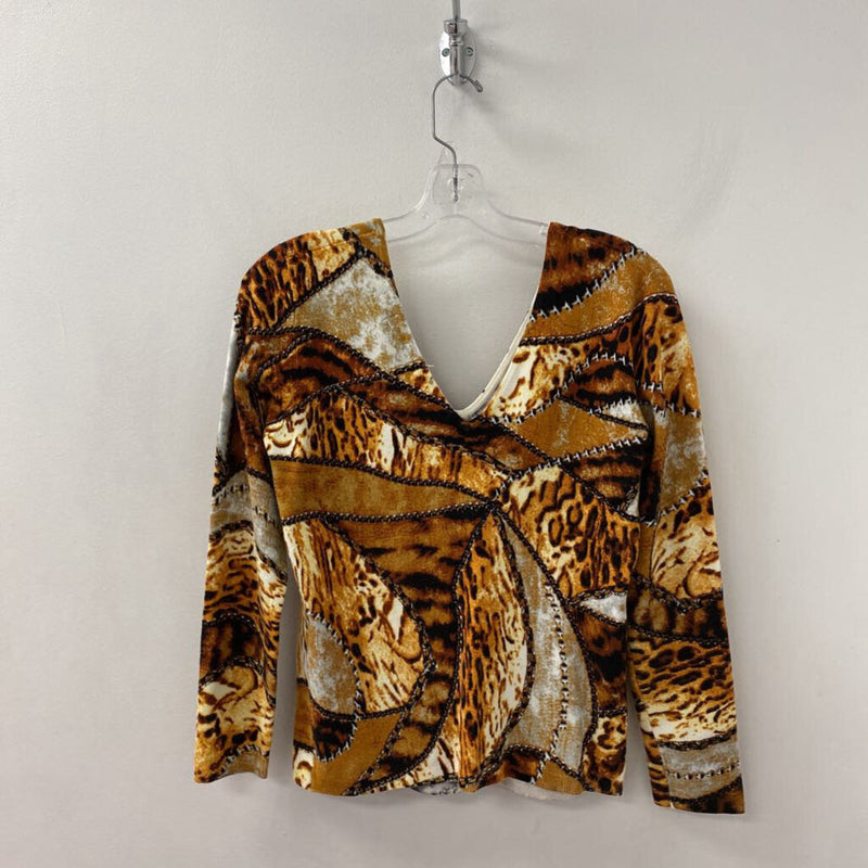 saopaolo WOMEN'S SWEATER cream orange black mix S