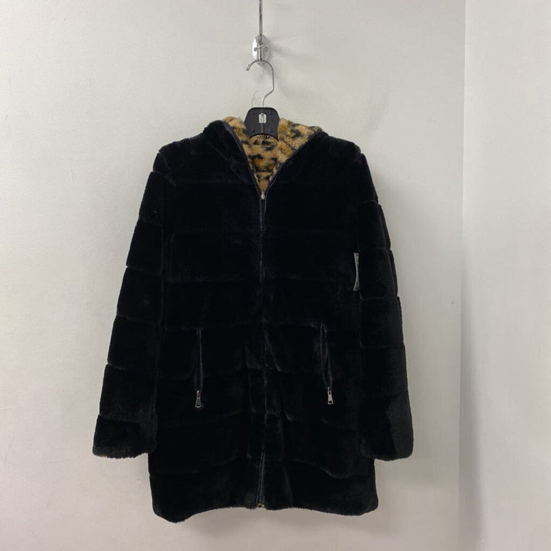 WOMEN'S COAT black brown mix S
