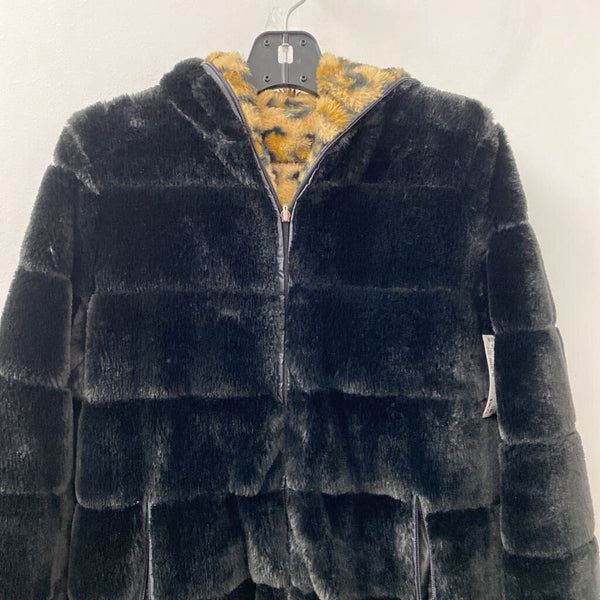 WOMEN'S COAT black brown mix S